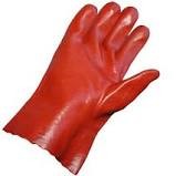 Glove Red PVC Gauntlet 11″