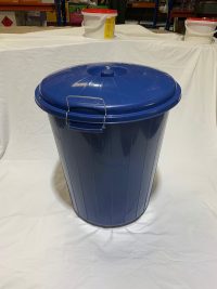 Plastic  Dustbin Clip Lid Blue 70lt